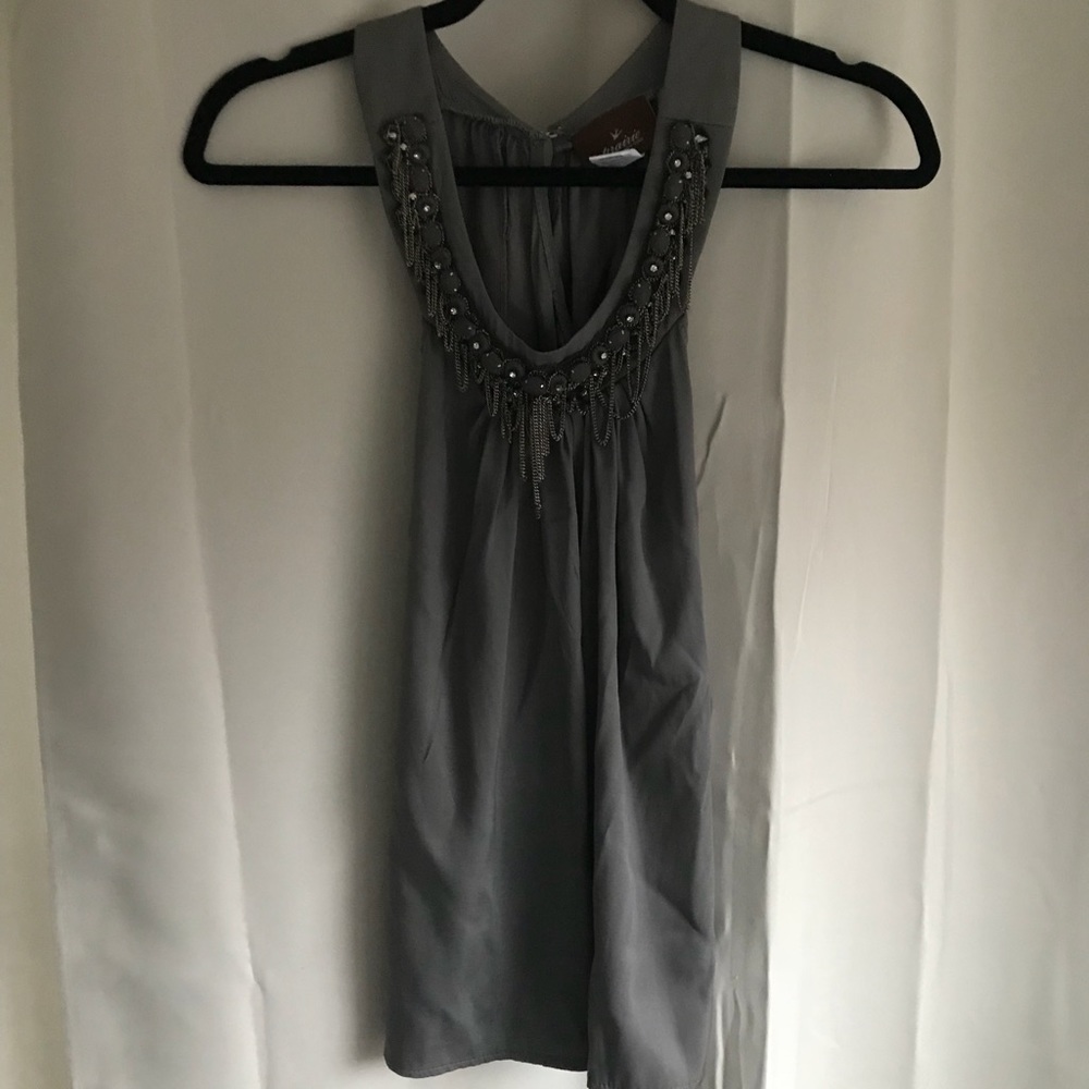 Silver halter top